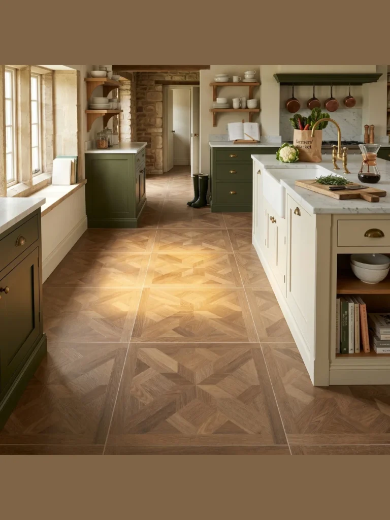 High Density Tumbled Walnut Scalloped Tiles