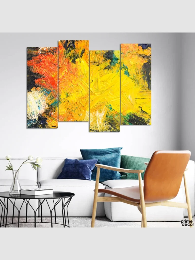High Opacity Acid Yellow Pop Art Canvases