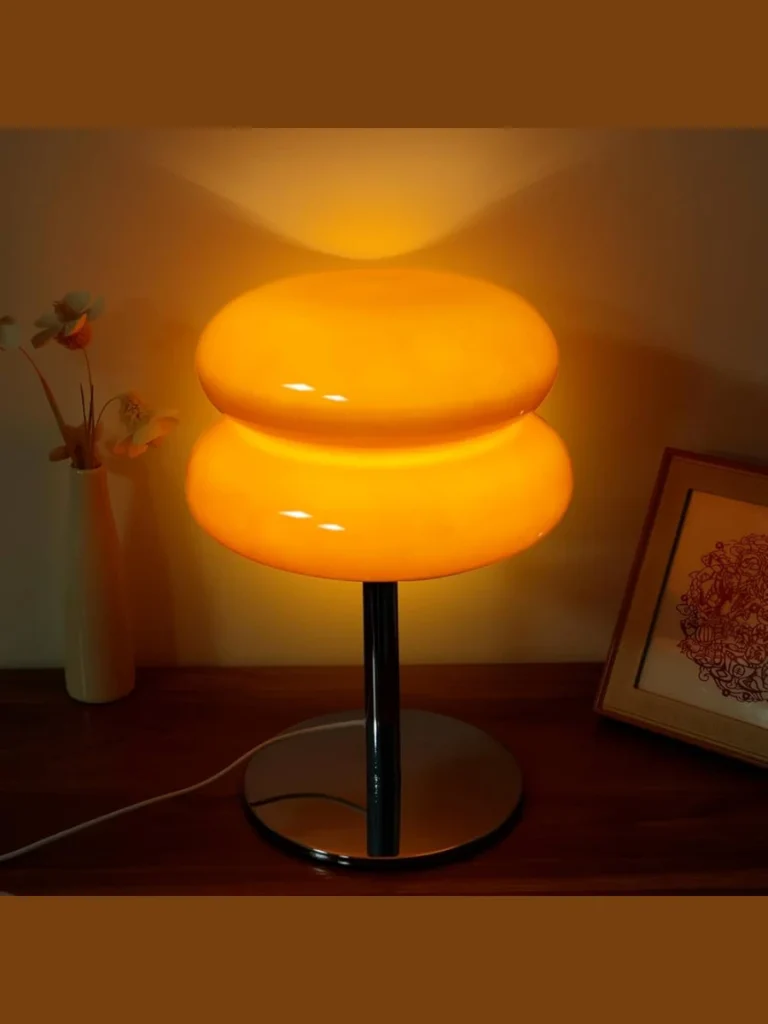 High Saturation Neon Tangerine Desk Lamps