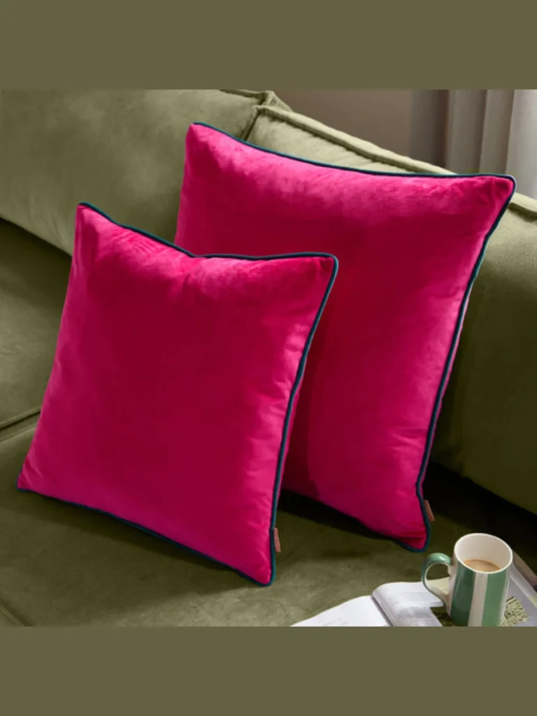 Hot Magenta Pink Slub Cotton Cushions