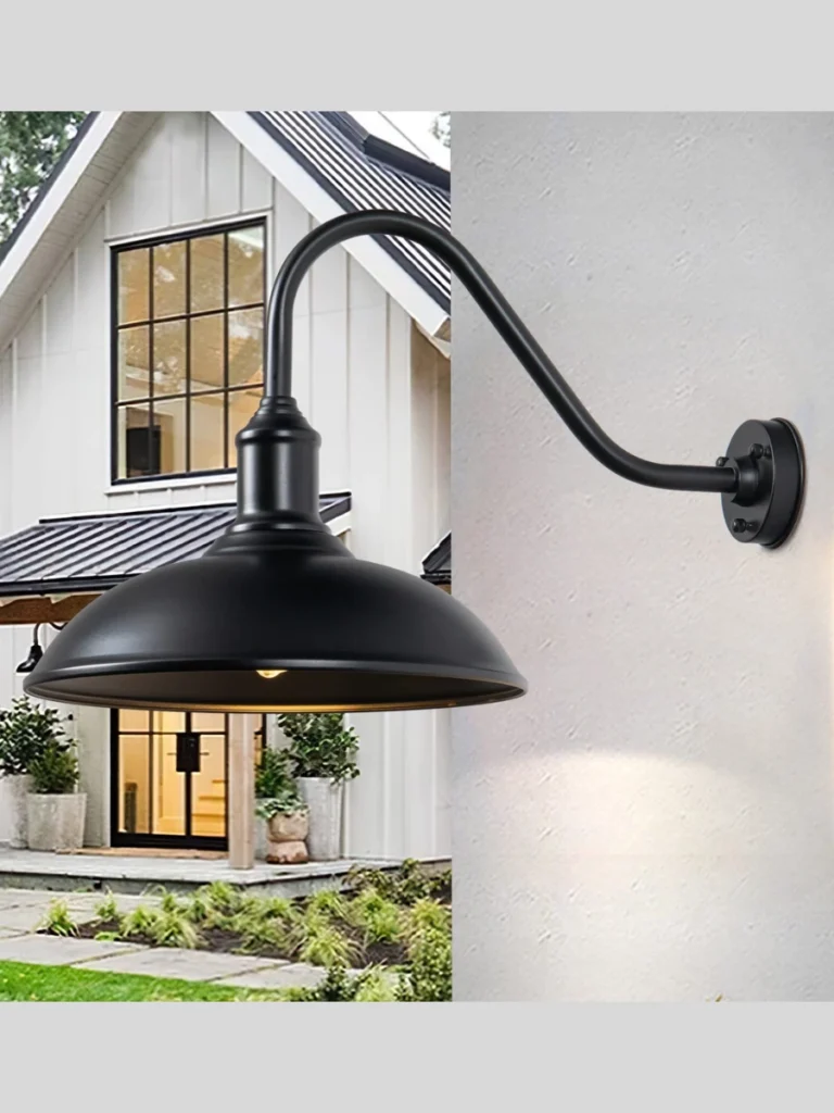 Industrial Matte Black Gooseneck Barn Lights