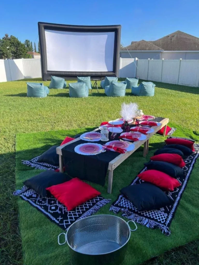Inflate a Premium Movie Screen for Fast Large Scale Staging