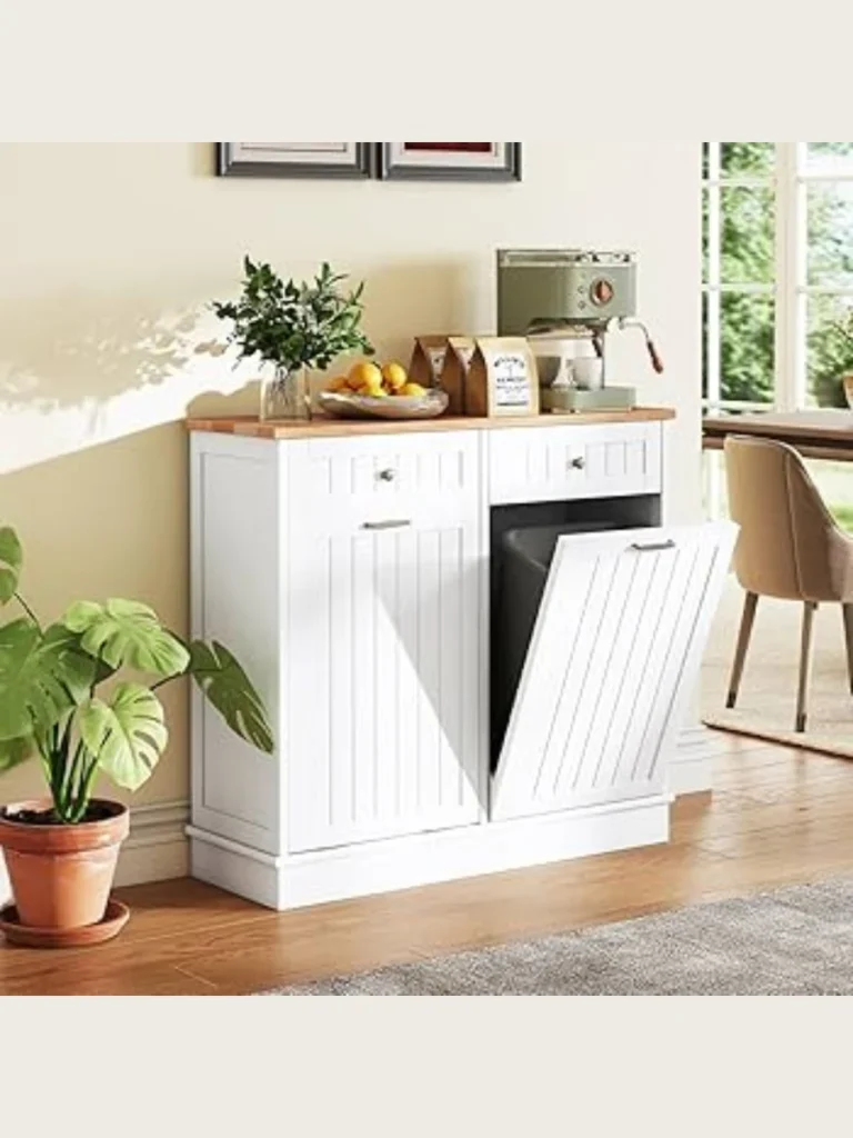Integrated Bamboo Drawer Trash Separation Systems