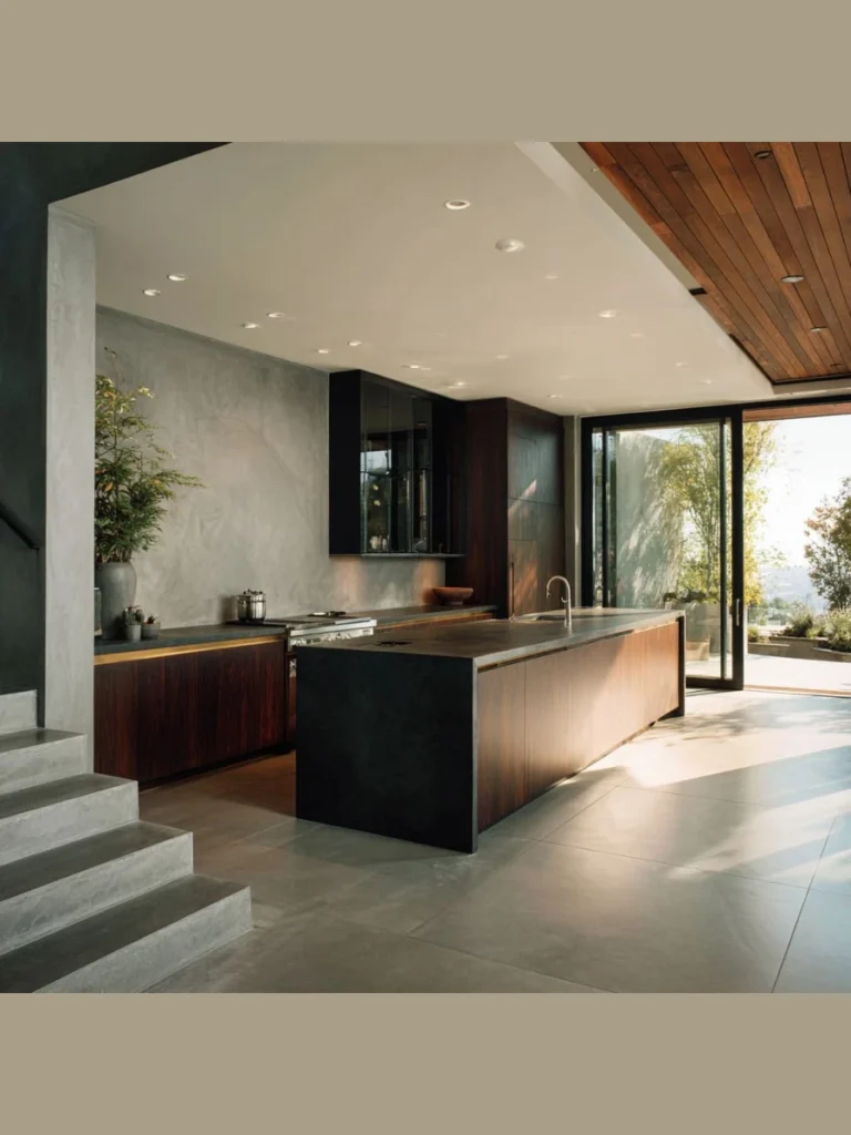 Deep Flush Edge Timber Floating Ceiling Details
