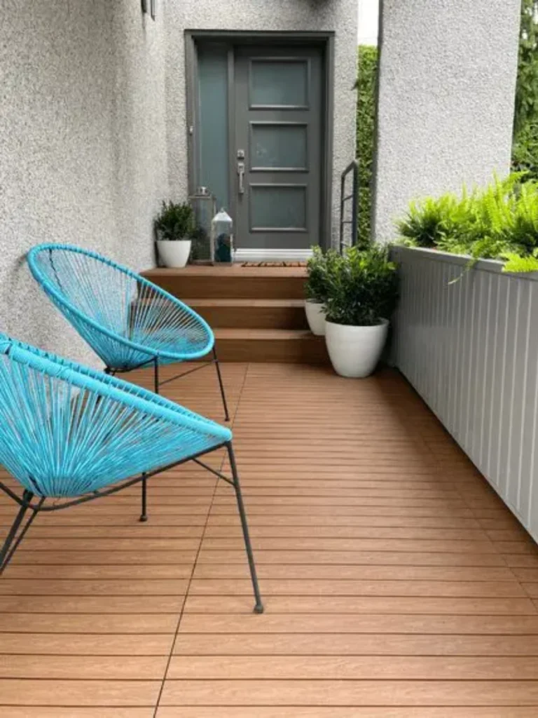 Lay Down Interlocking Wood Deck Tiles Over Bare Concrete