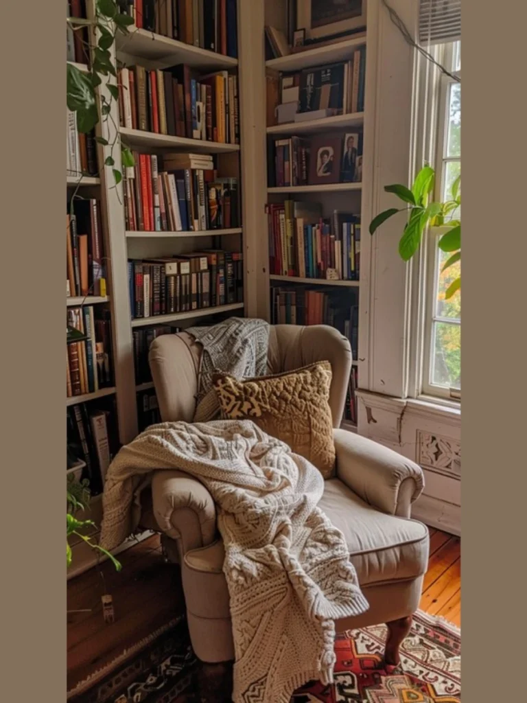Layer a Lightweight Organic Cotton Waffle Knit Throw Over Armchair Backs