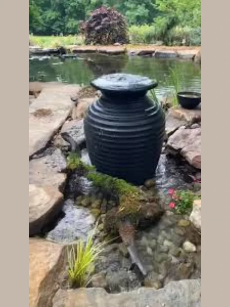 Layered Slate Flagstone Staircase Spillways