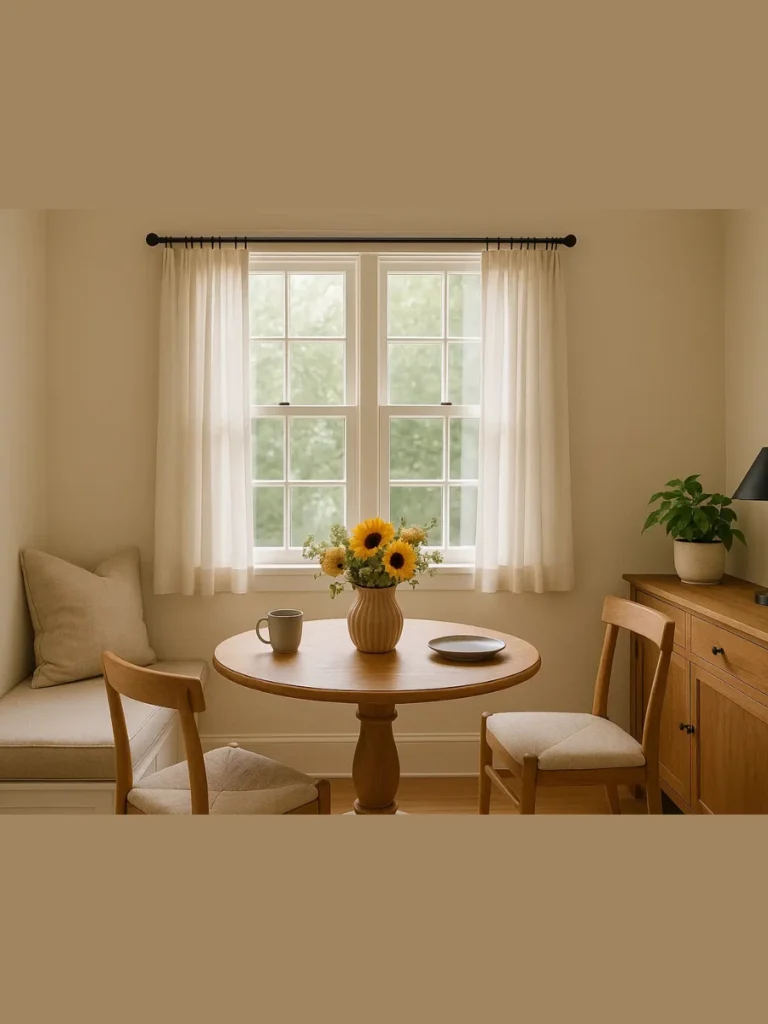 Lightweight Cafe Curtains in Semi Sheer Cotton Linens