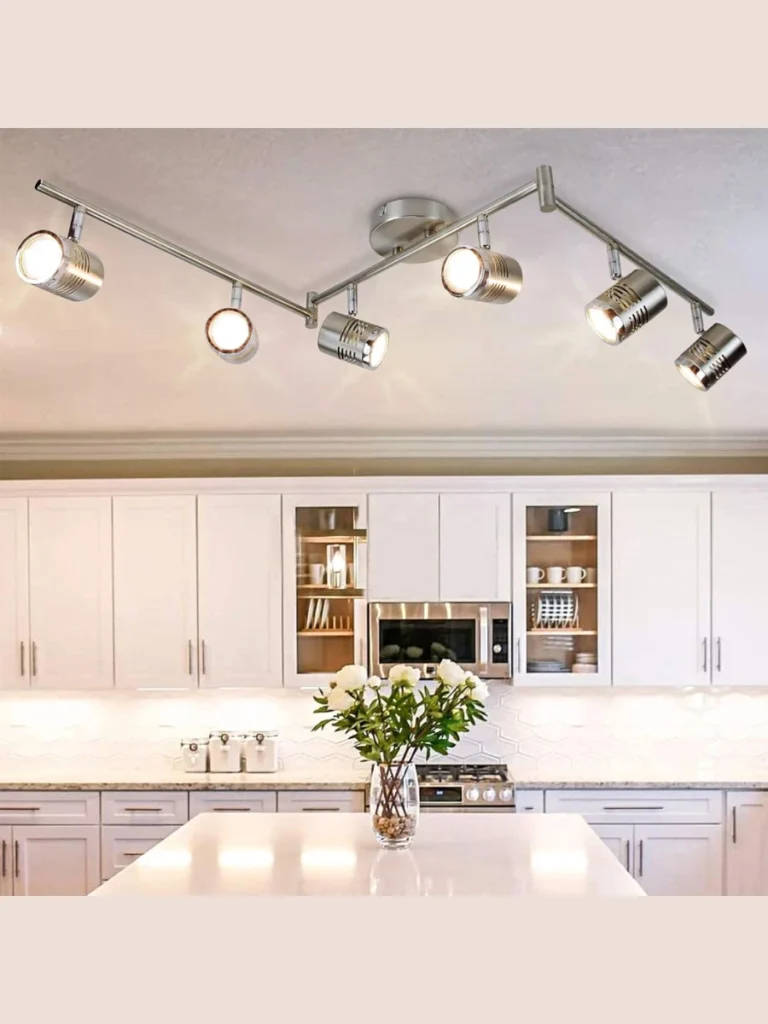 Linear Horizontal Steel Tracks Carrying Glass Droplights