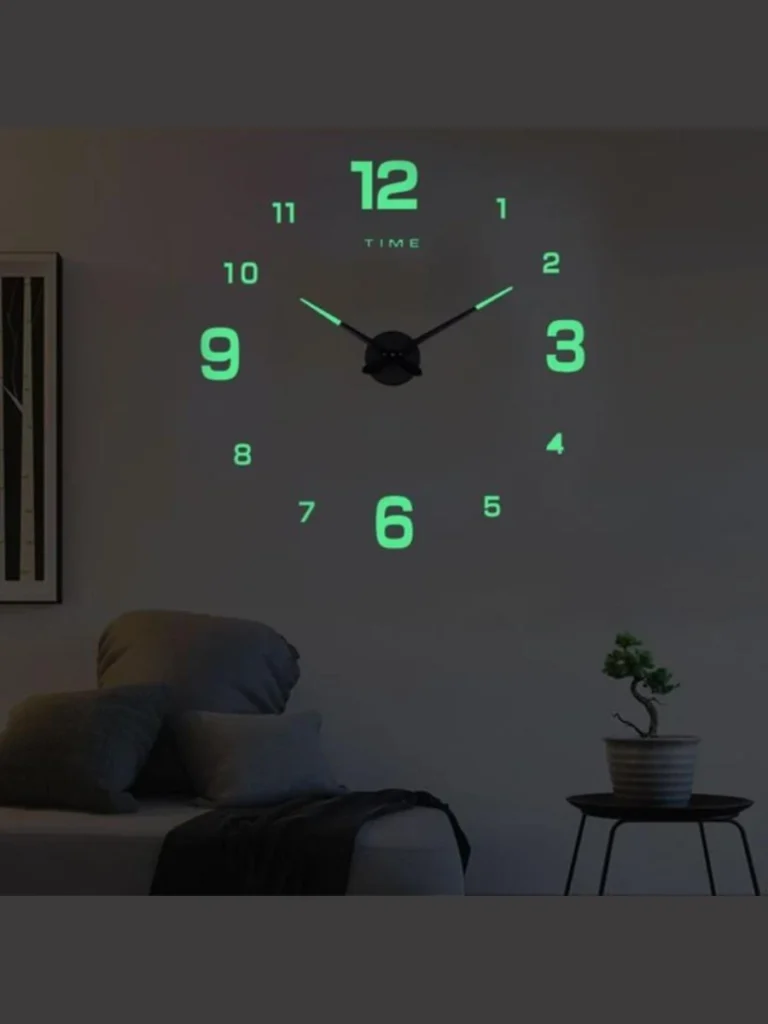 Liquid Chrome and Neon Green Wall Clocks