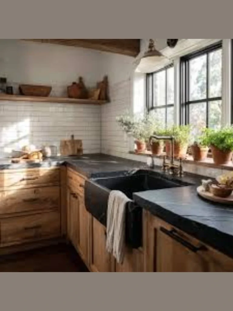 Low Gloss Honed Dark Soapstone Countertops