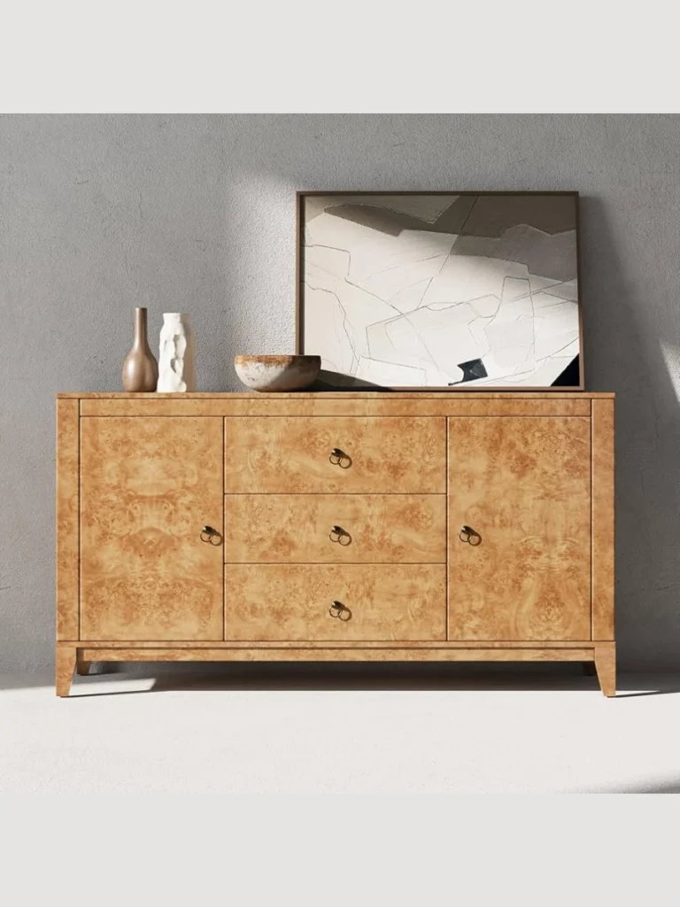 Low Profile Burl Buffet Cabinets