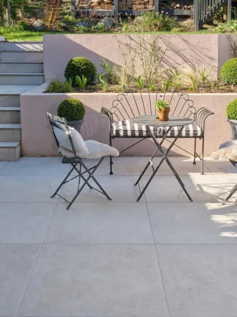Low Profile Light Grey Limestone Floor Tiles