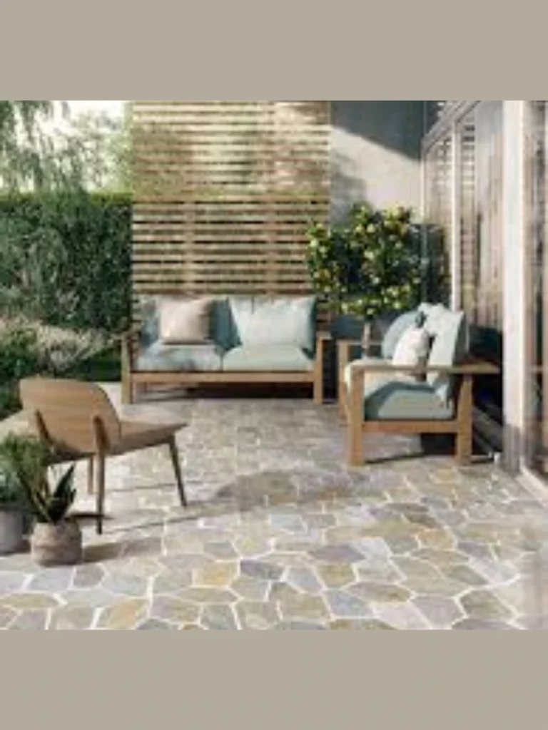 Low Profile Slate Grey Flagstone Porch Floors