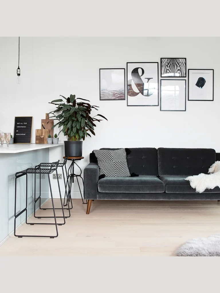 Low Profile Sofa Backing Arrangements