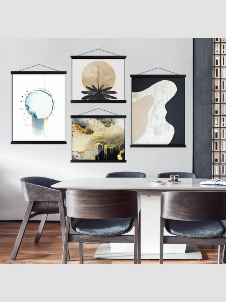 Magnetic Wall Strips for Hanging Art Posters Without Glass