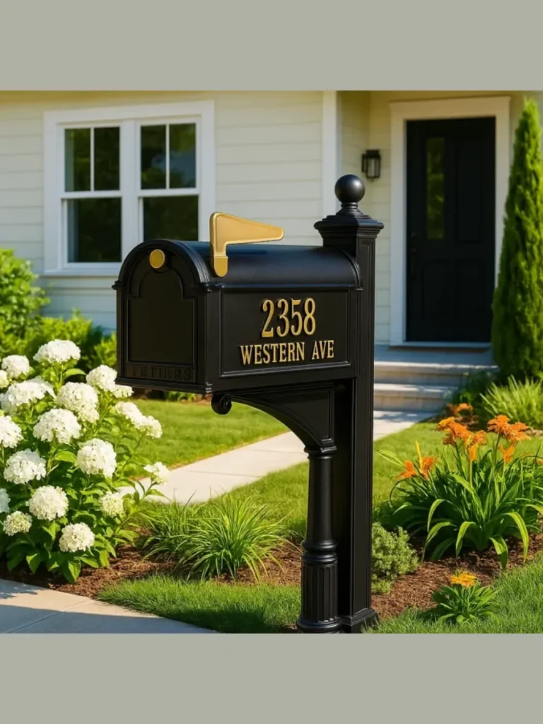Matte Black Steel Mailboxes and Key Hooks