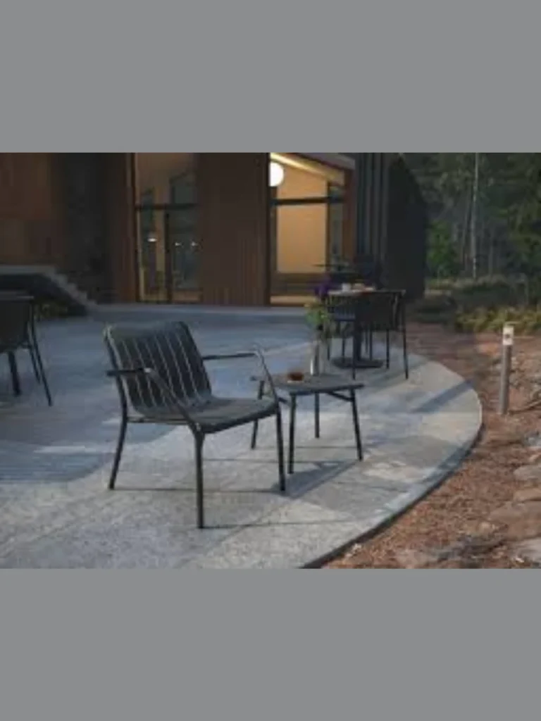 Matte Charcoal Powder Coated Aluminum Lounge Chairs