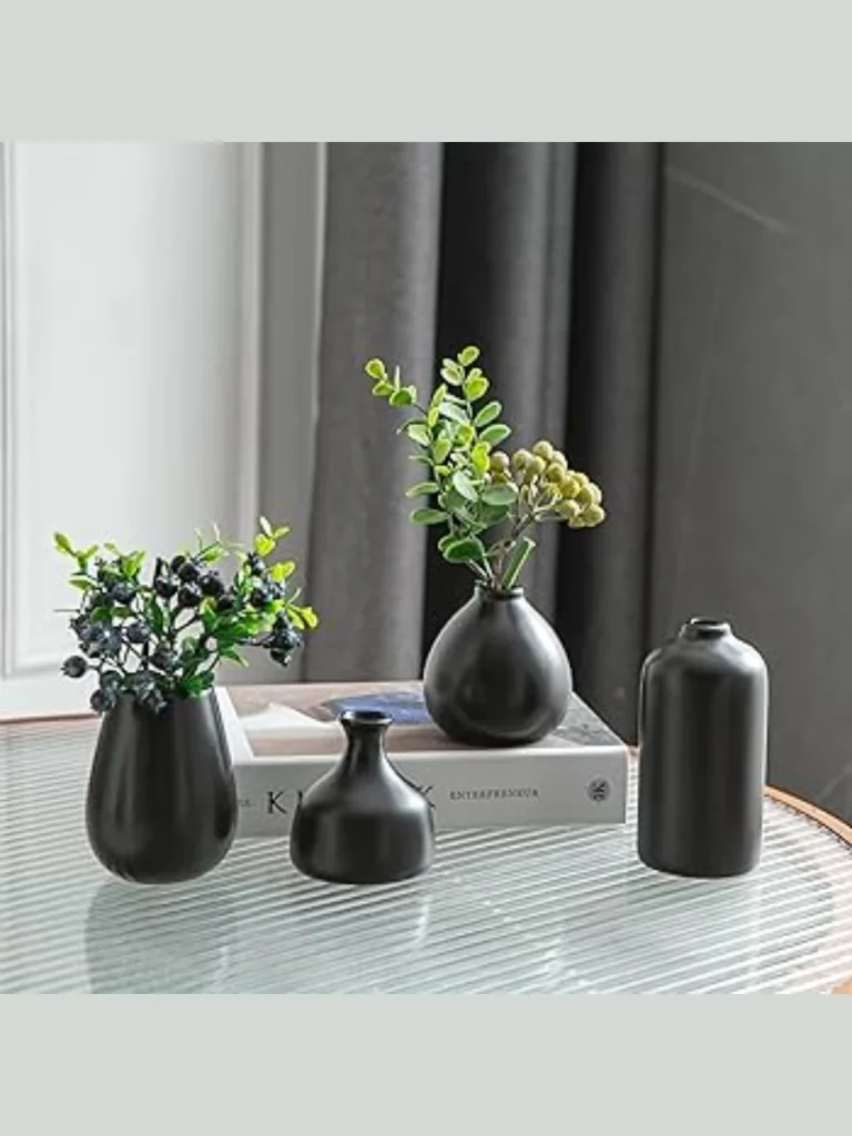 Matte Finish Unglazed Clay Table Vases