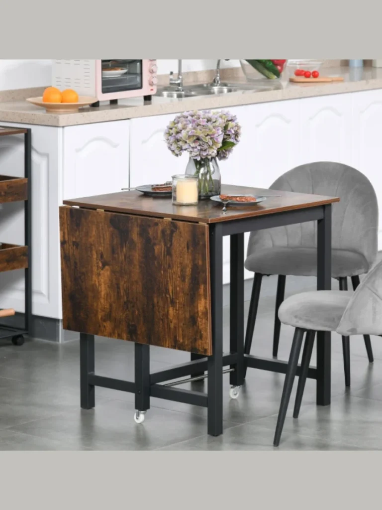 Metal Frame Industrial Drop Leaf Barts