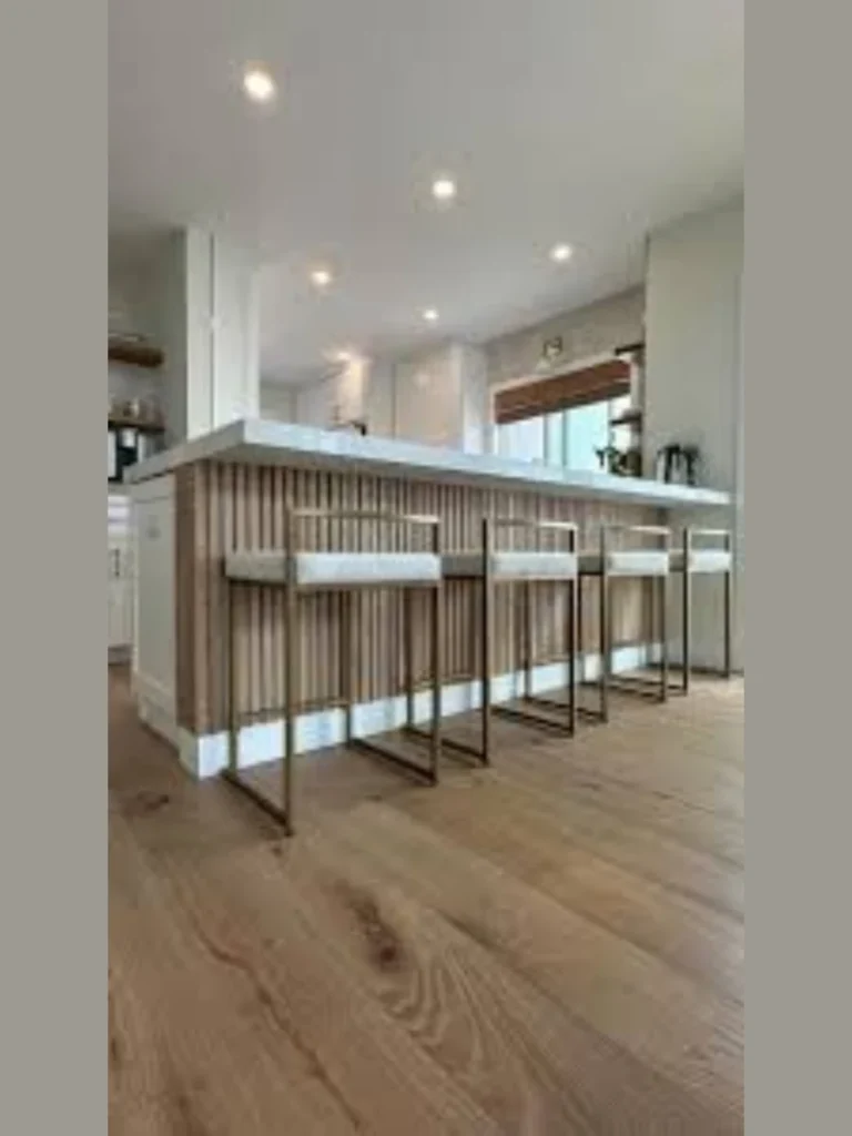 Micro Slatted Pale Oak Island Bar Backs