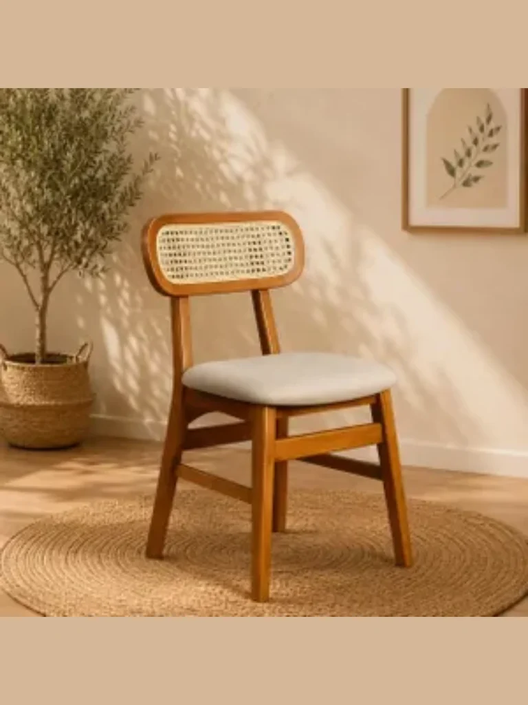 Mid-Century Danish Teak Frames with Pressed Cane