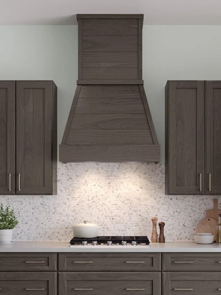 Minimalist Cerused Oak Vent Hood Enclosures