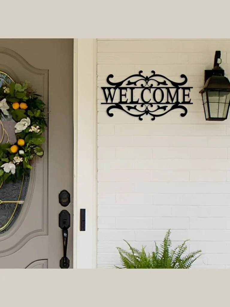 Minimalist Iron Welcome Plaques