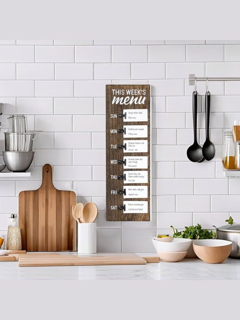 Minimalist Magnetic Menu Boards for Weekly Meal Planning