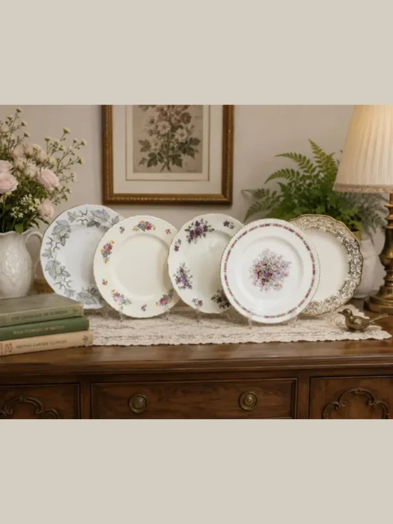 Mismatched Antique Porcelain Saucers