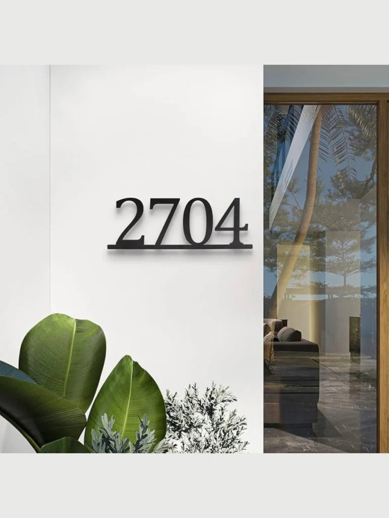 Modern Floating Metal House Numbers