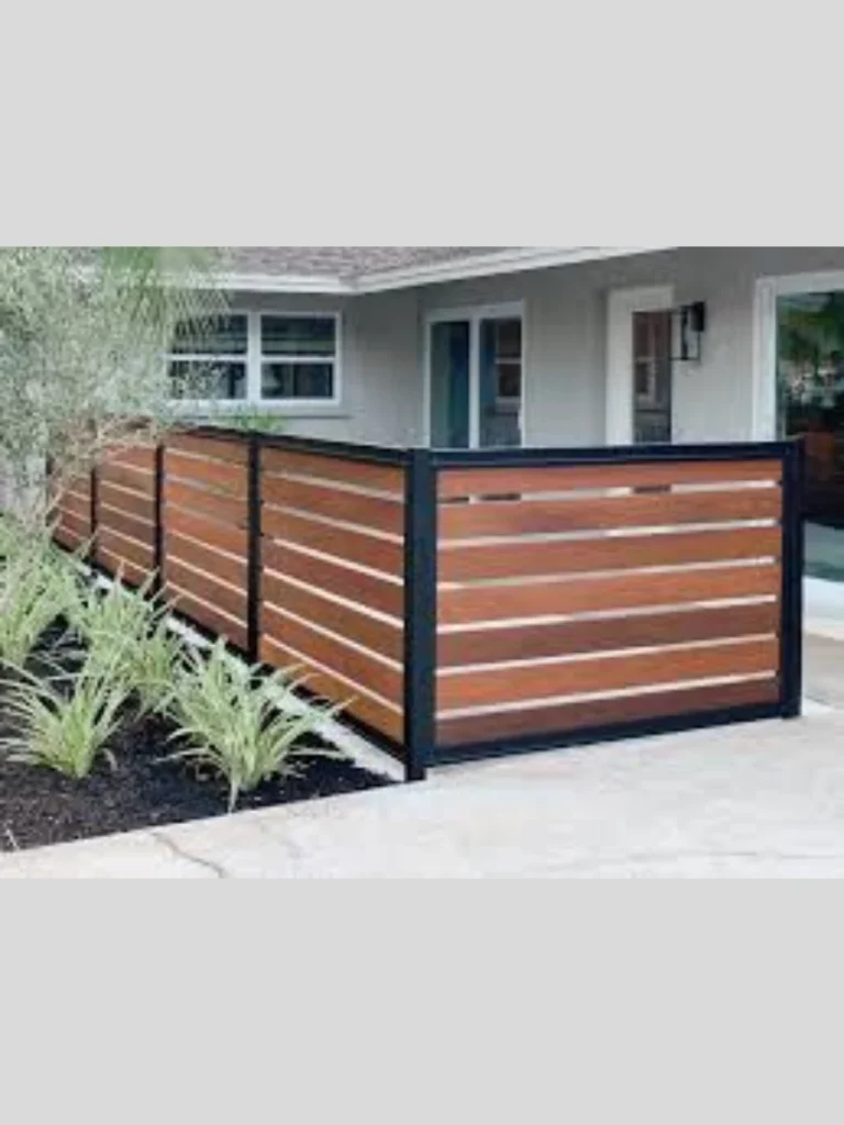 Modern Horizontal Timber Slat Frames