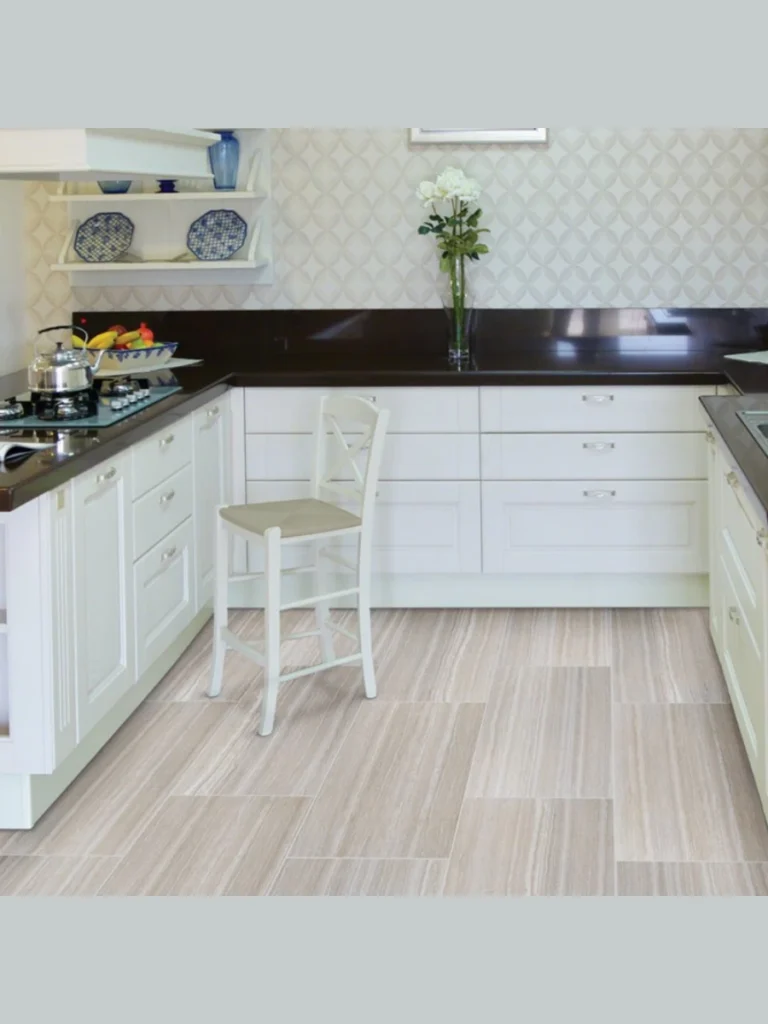 Modern Linear Vein Cut Silver Shimmer Slabs