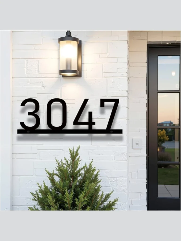 Modern Matte Black Floating Address Numbers