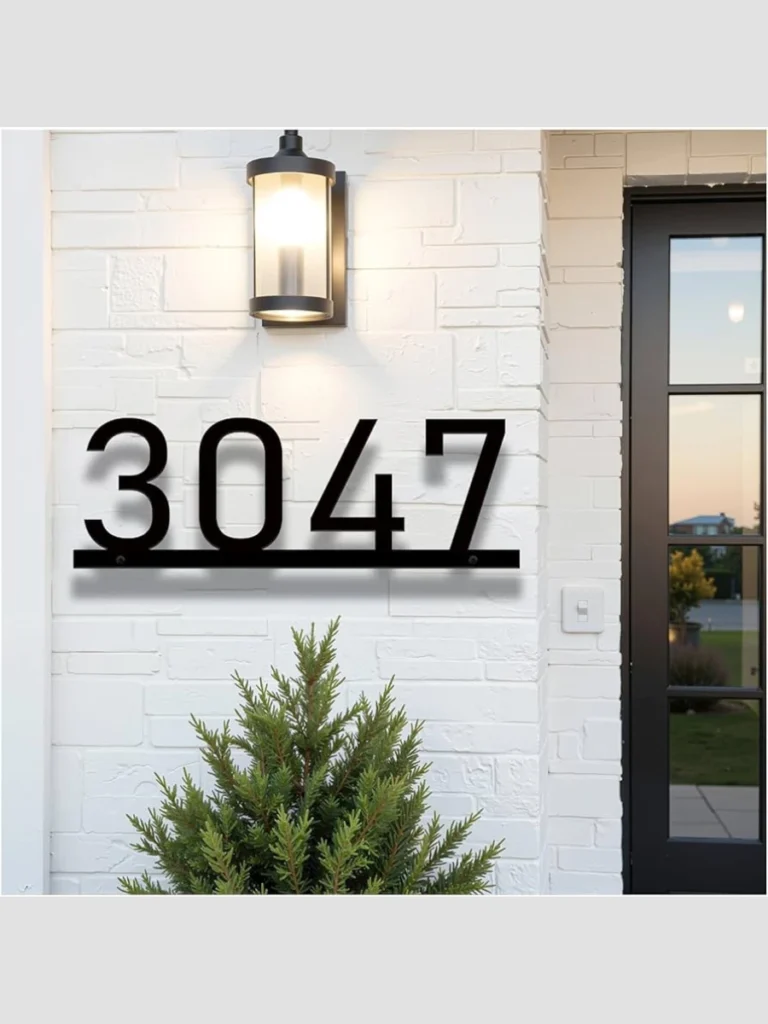 Modern Matte Black Floating Address Numbers