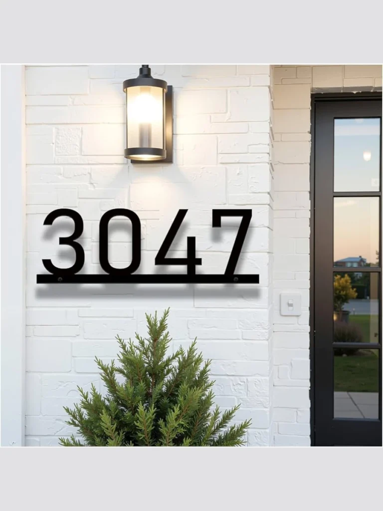 Modern Matte Black Floating Address Numbers