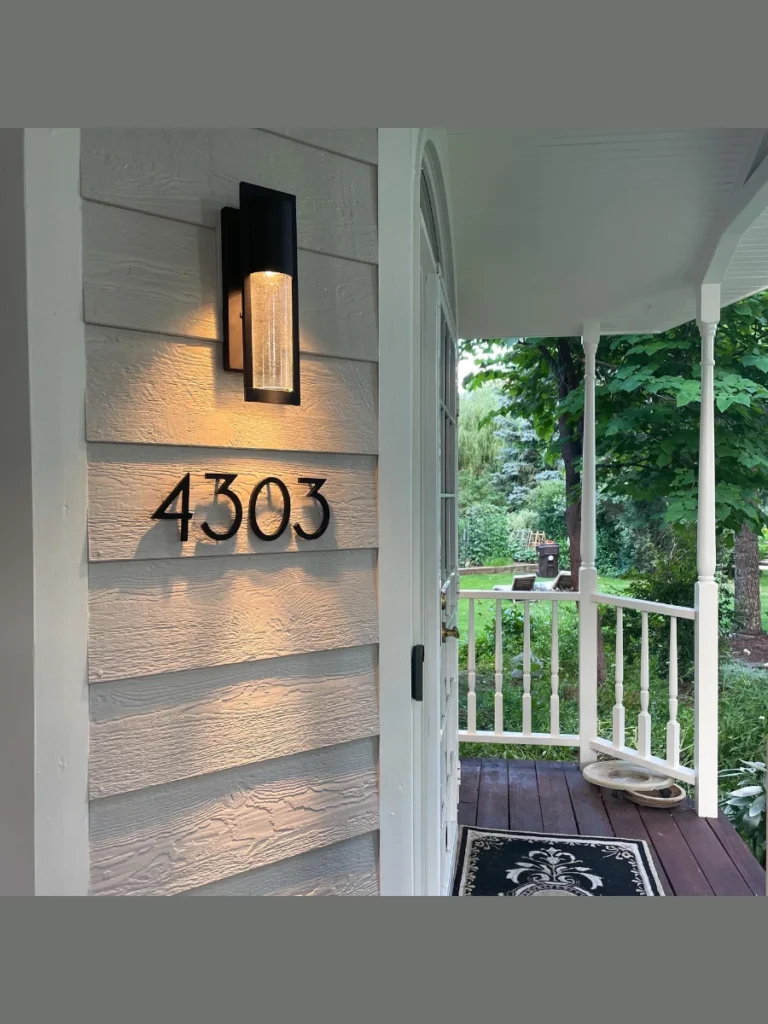 Modern Matte Black Floating Address Numbers