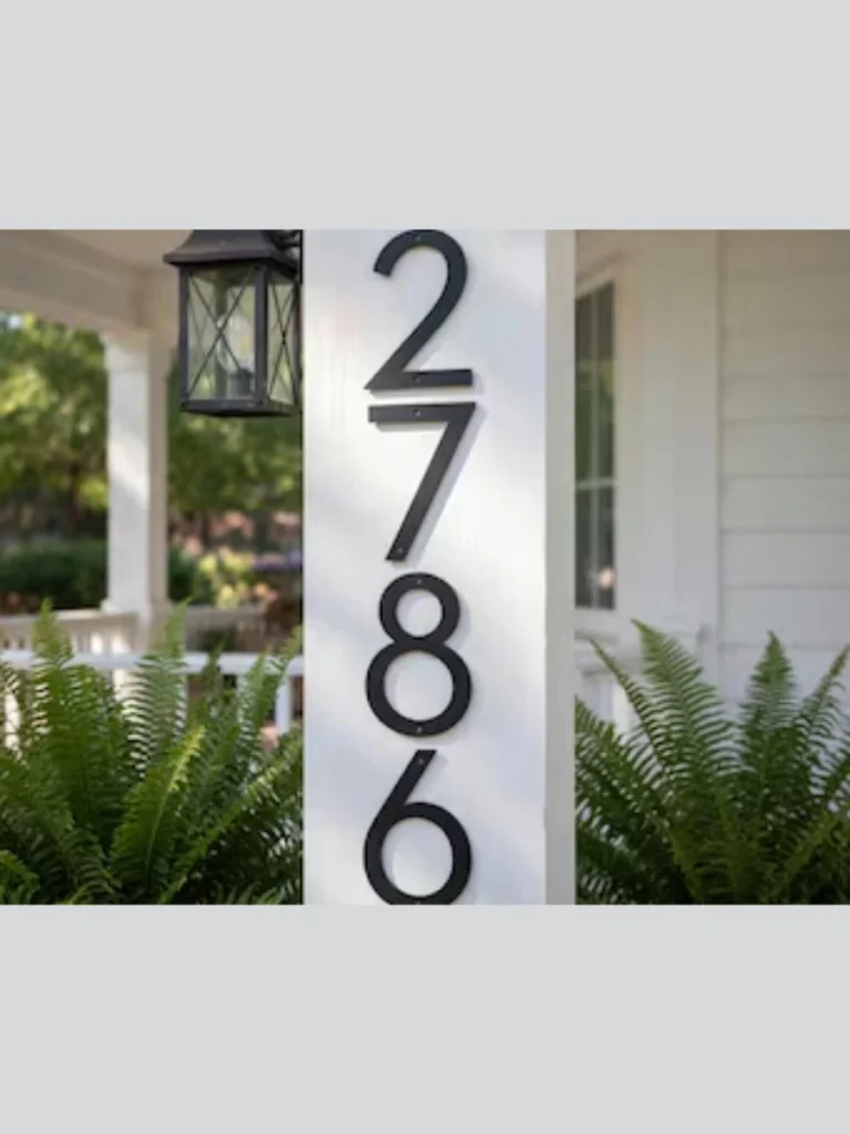 Modern Matte Black Floating Address Numbers