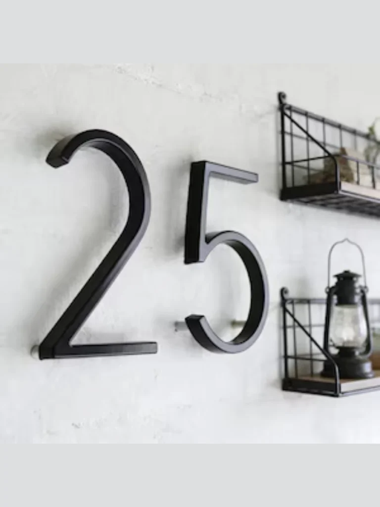 Modern Matte Black Floating Numbers