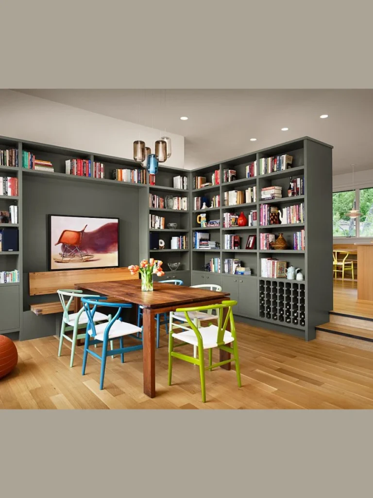 Modular Dark Walnut Bookshelves