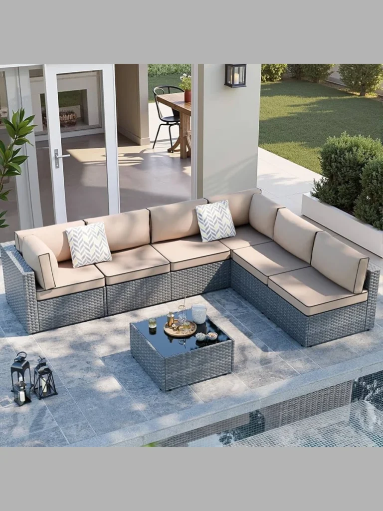 Modular L Shaped Outdoor Sectionals