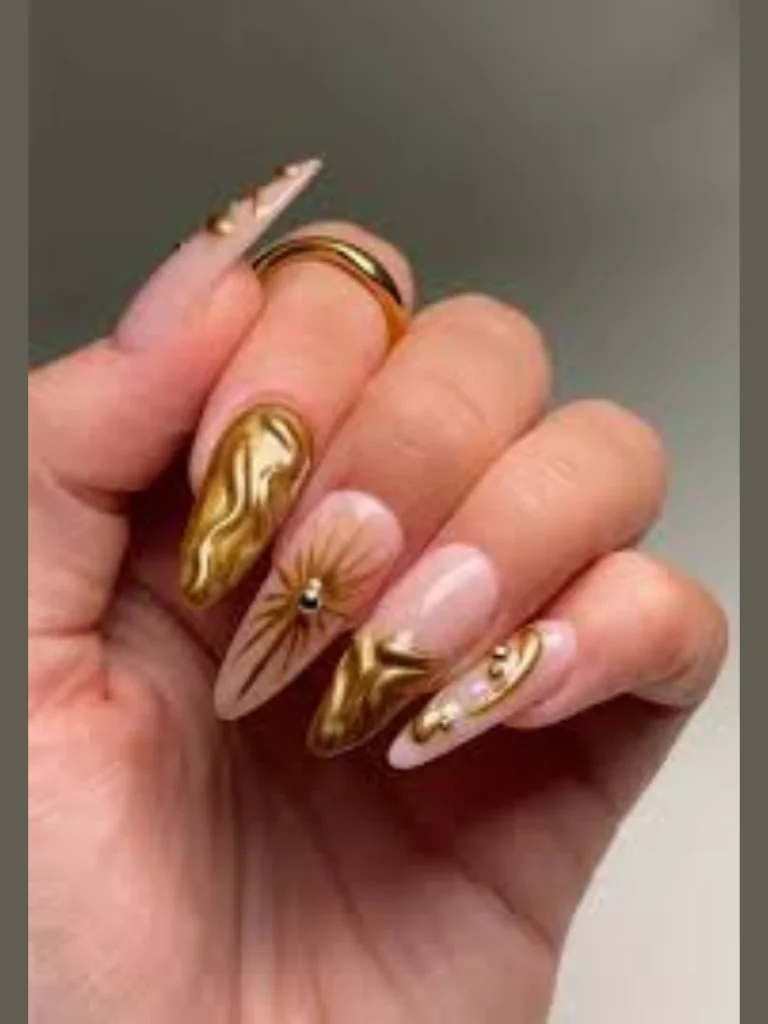 Molten Yellow Gold Cross-Hatch Grids
