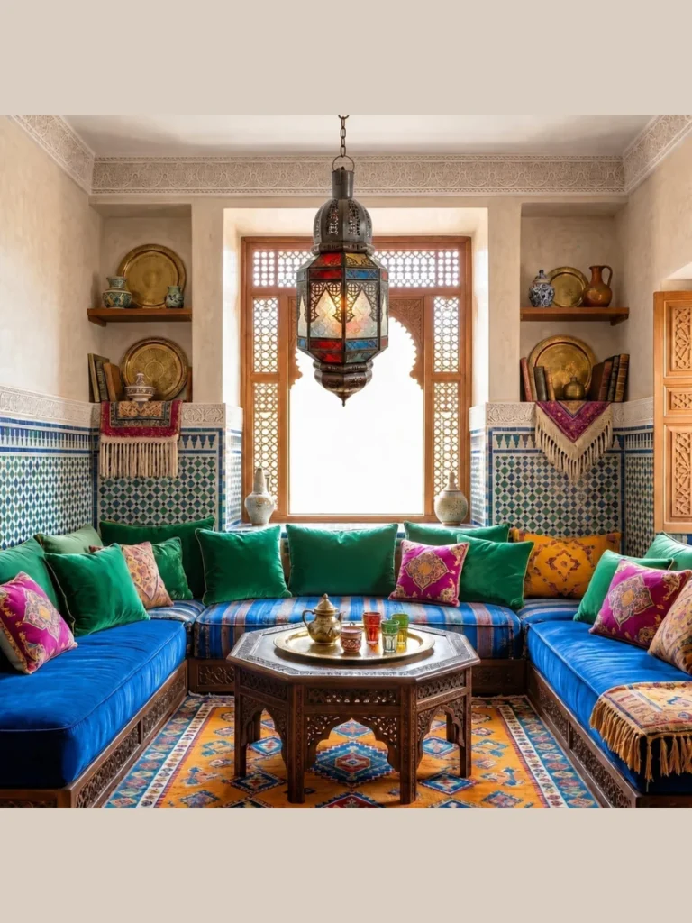 Moroccan Inspired Lanterns with Colorful Pearlescent Paneling