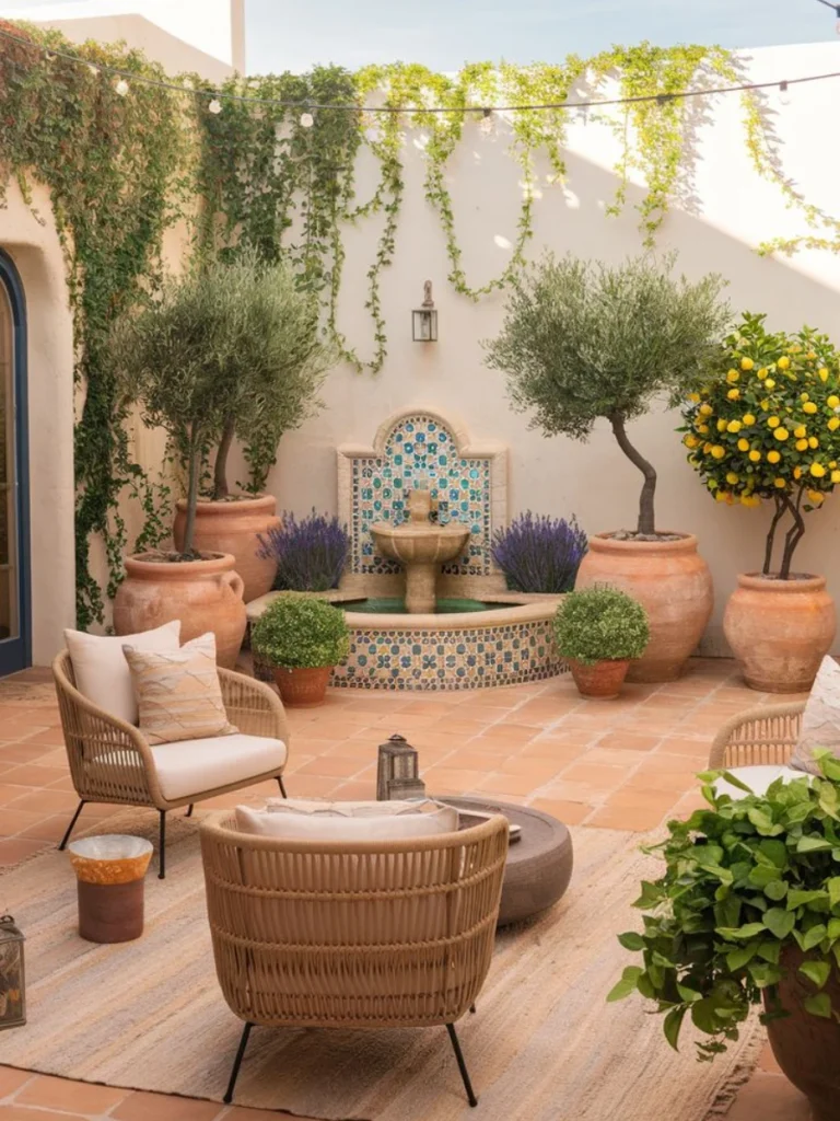 Moroccan Mosaic Glazed Accent Planters