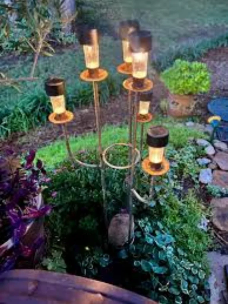 Mount Cheap Solar Stake Path Lights Inside Upcycled Vintage Colored Glass Bottles