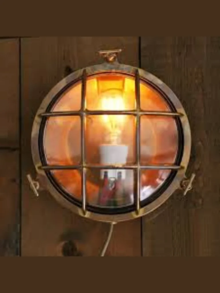 Mount Classic Brass Marine Bulkhead Lights Into Corner Frame Joints