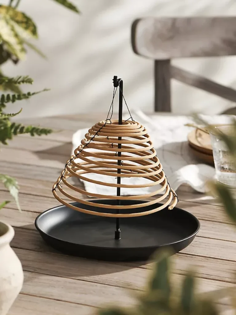 Mount Low Level Citronella Coils Inside Decorative Ceramic Bowls