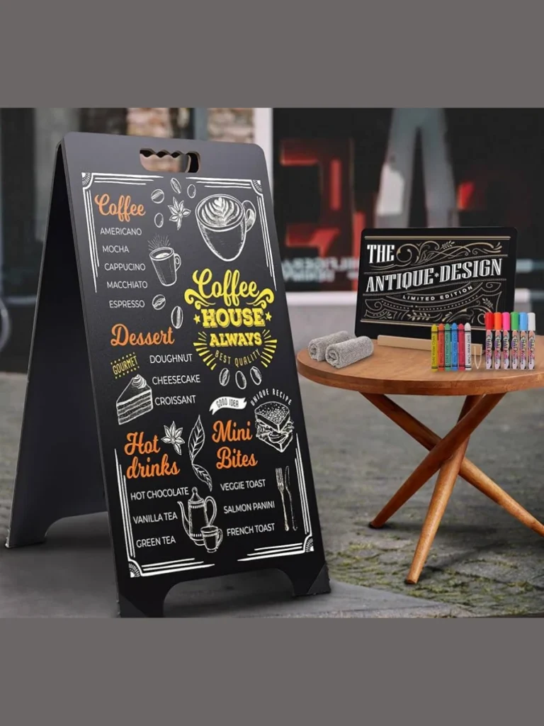 Mount a Vertical Chalkboard Sign with Your Complete Drink Menu