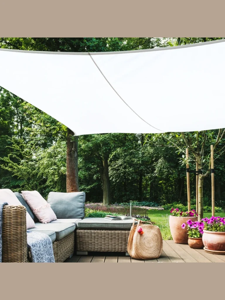 Mount an Overhead Canvas Shade Sail Directly Above Dispenser Zones