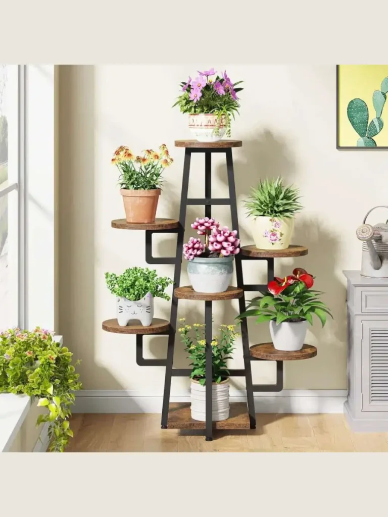 Multi Tiered Vertical Wooden Plant Stands